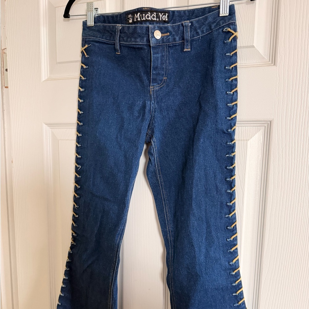 Y2K Mudd flare lace up jeans